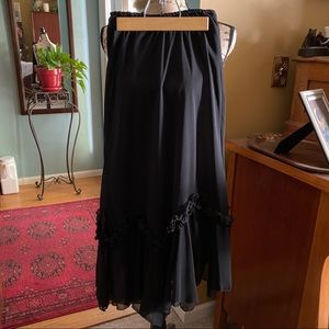 NWOT Fancy True Black Lined Skirt Size M
